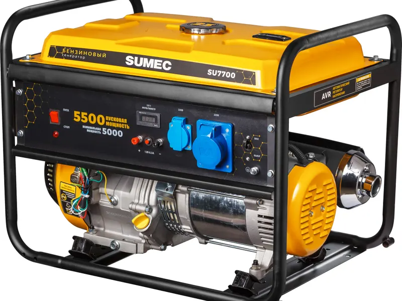 Planta eléctrica a gasolina portátil de 5500 W con tomas de 220 V